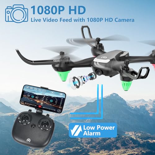 Drone with Camera - 2K Camera Drones with Gravity Control and Altitude Hold, HD FPV Live Video, Headless Mode, Speed Adjustment, 3D Flips - Perfect RC Quadcopters for Kids Beginners, Funny Toys Gifts for Boys Girls and Adults