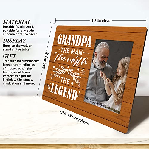 Grandpa Picture Frame Gifts, Best Poppy Belongs to Me, Father's Day Gifts for Grandad, Birthday Christmas Gifts for Grandfather, First Time New Grandpa Gifts for Promoted to Grandpa Ready to Be