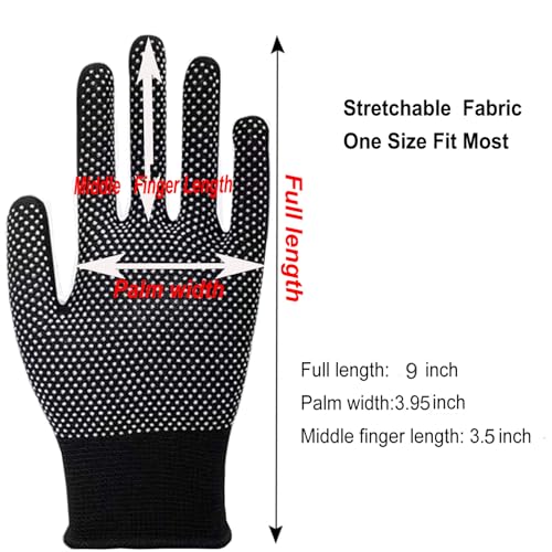 COOHORN 24Pcs Work Glove Liners Dry Hand Anti-slip Dots Coating Knitted Working Glove - Stretchy Cloth Glove for Fishing Grilling Warehouse Garden Painting - Thin Moist Breathable Work Glove, 12Pairs