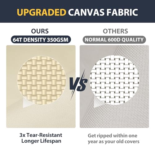Rectangular Patio Dining Table Cover Waterproof Heavy Duty, 74"x54"x28" Outdoor Patio Furniture Cover/ Waterproof UV Snow Resistant