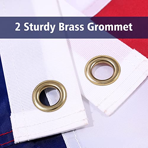 American Flag 10x15, USA Flags for Outdoor Indoor, 300D Heavy Duty Durable, Deluxe Embroidered Stars, Brass Grommets, Sewn Stripes, Vivid Color, Fade Resistant and waterproof (10X15 FT USA FLAG)