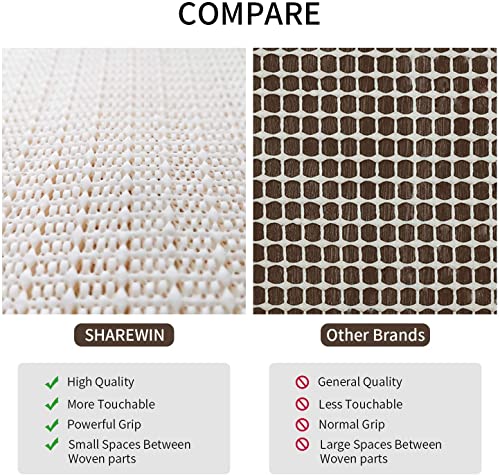 Rug Pads for Hardwood Floors, Non Slip Carpet Pad, 5 * 7FT Provides Protection and Cushion, Keep Your Rugs Safe and in Place, Thickened