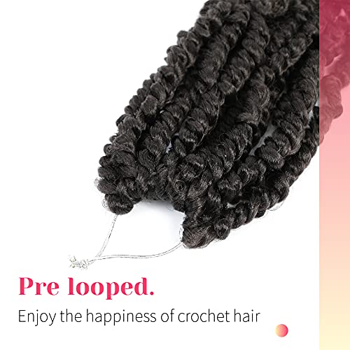 The BOHOBABE Long Pre-twisted Passion Twist Crochet Hair 24 Inch Pre-looped Long Ombre Gray Crochet Passion Twist Braiding Hair 8 Packs Soft Bohemian Twists (T1B/grey)