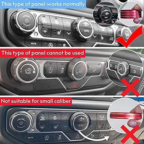 Air Conditioner Headlight Switch Knob Cover Trim for Jeep Wrangler JL JLU 2018 2019 2020 2021 Gladiator JT 2020 Aminum Alloy AC Button Trims (Black, 4PCS)
