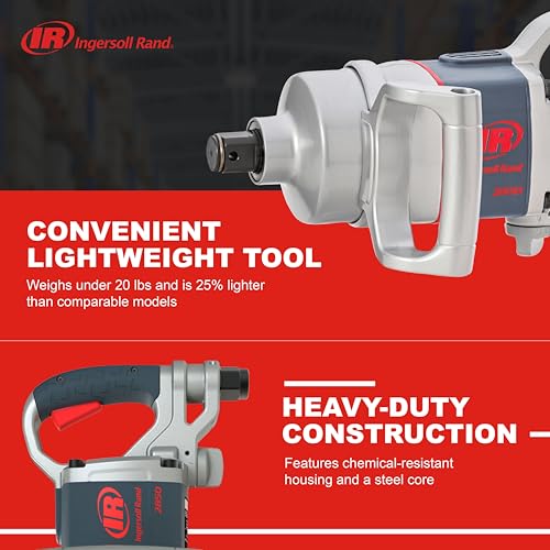Ingersoll Rand 2850MAX 1" Air Impact Wrench, 2,100 ft-lbs Max Torque, D Handle
