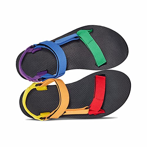 Teva Women's Universal Pride Sandals, Rainbow Multi, 5