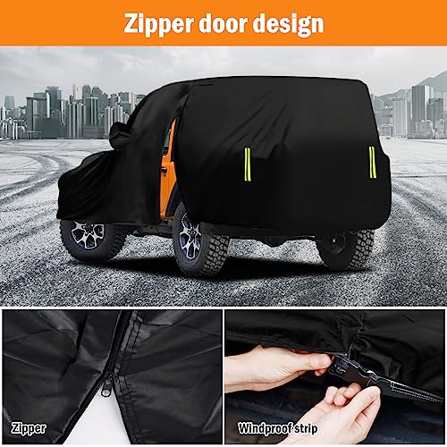 Migaven 6 Layers Car Cover Custom Fit for Model 3 Car Cover 2017-2023 Waterproof Full Exterior Cover Rain Snow Protection with Charging Port Ventilated Mesh Door Zipper