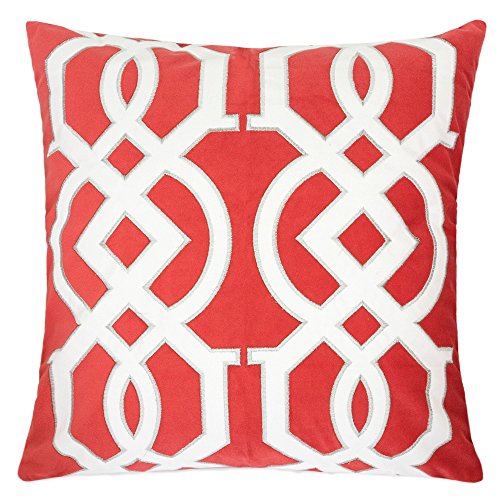 Homey COZY 71149-Jessica Accent Pillow, Single, Coral