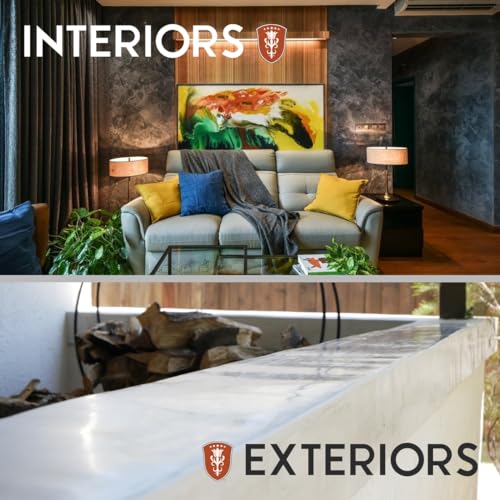 VASARI Lime Plaster and Paint | Veneziano Plaster (Smooth Finish) | Made from Natural Lime and Powdered Marble | color: Natural White #1 | size: 1 Quart wet mix