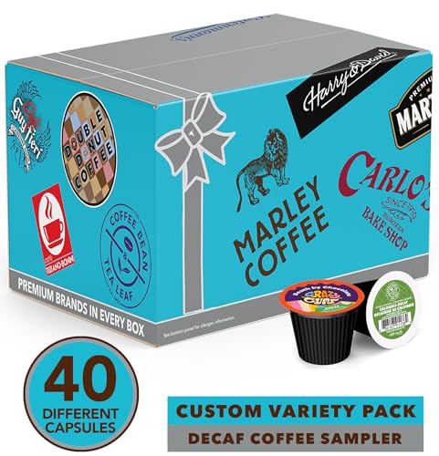 Crazy Cups Candy Cane Coffee Flavored Coffee Pods, Medium Roast Holiday Flavored Decaf Coffee, Festive Candy Cane Decaf Holiday Coffee for Keurig K Cup Brewers, 22 Count