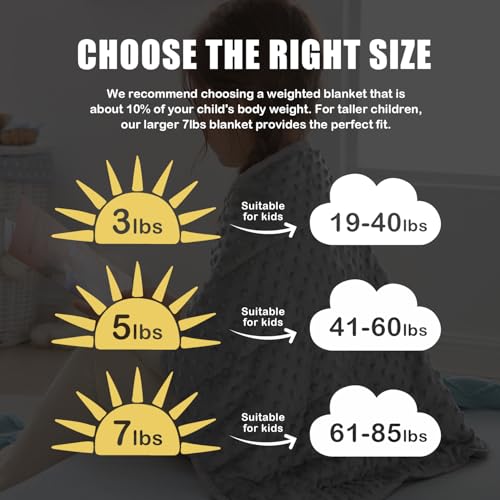 Sivio Weighted Lap Blanket for Kids, Minky Dots Children Weighted Blanket,Soft and Cozy Cooling Heavy Blanket for Sleeping, Calm and Nap, School and Home,2lbs 20 x 30inches, Grey