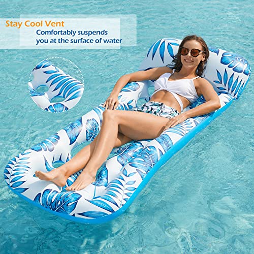 Jasonwell Inflatable Pool Float Lounge - Floaties Rafts for Adults Floating Lounger Sun Tanning Floats Cool Water Floaty Swimming Lake Beach Party Toys