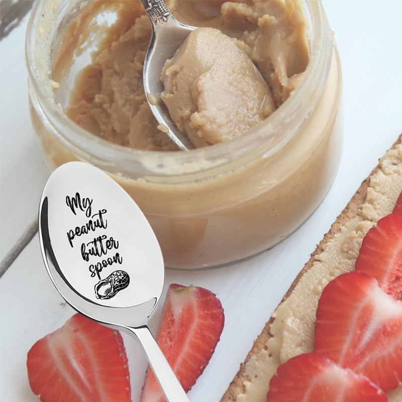 My Peanut Butter Spoon Gift for Peanut Butter Lovers Funny Husband Wife Dad Anniversary Christmas Gifts for Daughter Grandma Grandpa Birthday Gifts for Women Men