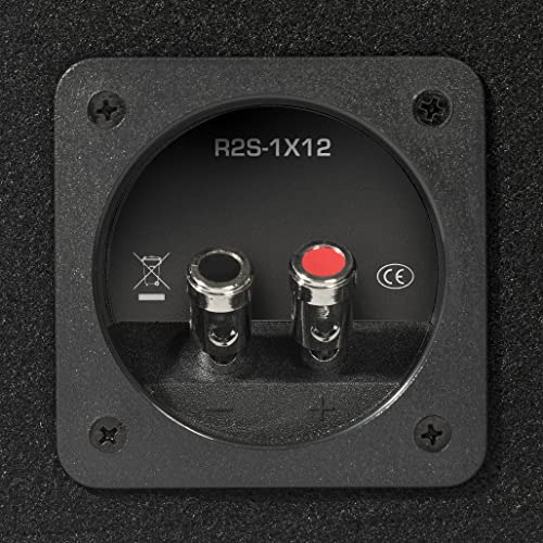 Rockford Fosgate Prime R2S-1X12 Single R2S Slim 12” Shallow Subwoofer Loaded in a Wedge Enclosure with 250 Watts RMS / 500 Watts Max