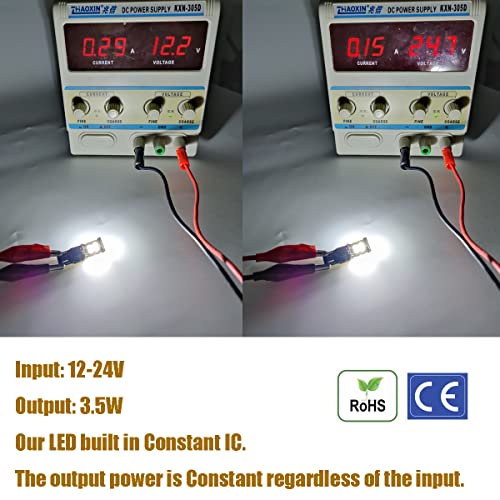 KISLED 912 921 LED Reverse Lights Bulbs, 4-Pack Super Bright Error Free T15 912 W16W 921 LED Bulb for Tail Light Backup Reverse Cargo Lights, Xenon White