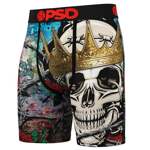 PSD Men's Death King Boxer Briefs, Multi, XS