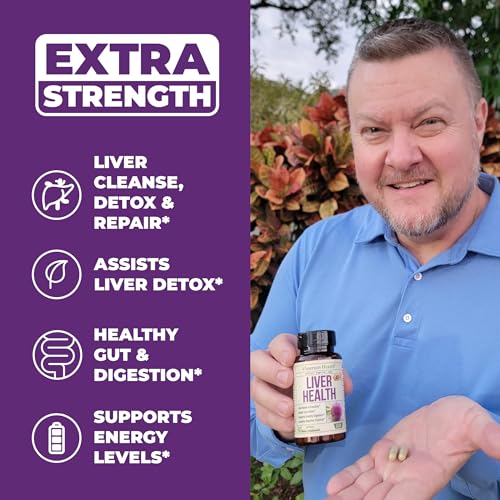 Liver Cleanse Detox & Repair - Artichoke Extract Liver Health Formula for Liver Detox - Liver Supplement with Milk Thistle, Turmeric, Ginger, Dandelion, Zinc & more for Optimal Liver Support. 60 pills
