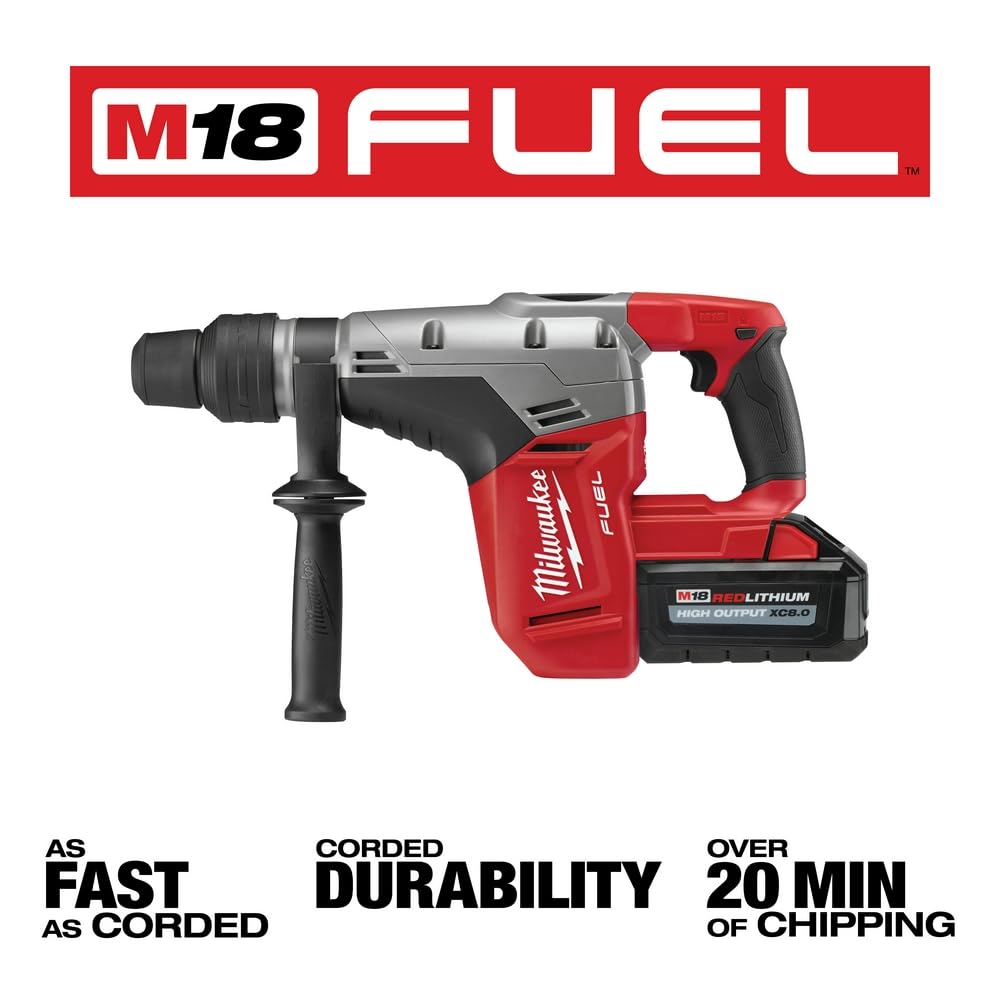 Milwaukee Tool 2717-22HD Rotary Cordless SDS Max Hammer Drill Kit 1-9/16 Inch 18.75 Inch M18 Fuel SDS Max