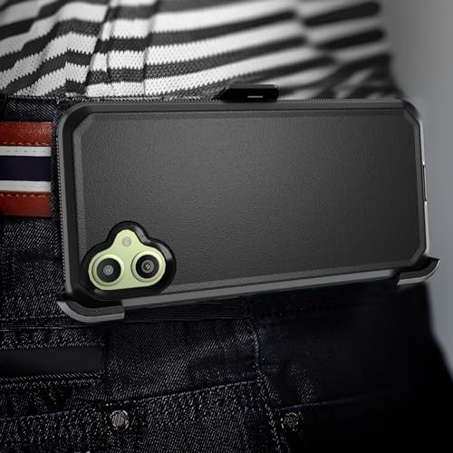 TASHHAR Phone Case for Samsung Galaxy A05 2023 case,Heavy Duty Hard Shockproof Armor Protector Case Cover with Belt Clip Holster for Samsung A05 2023 Phone Case (Orange)