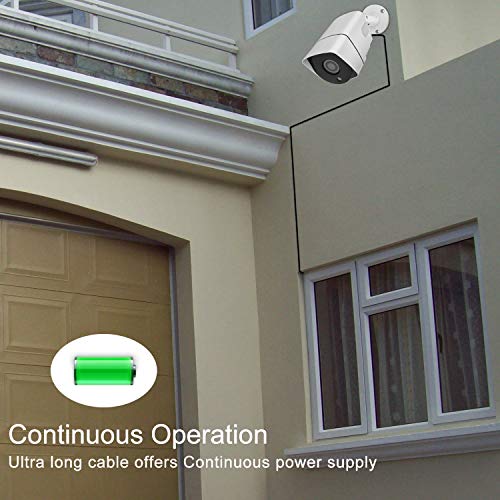 Uogw 2 Pack DC Power Extension Cable 10ft 2.1mm x 5.5mm Compatible with 12V DC Adapter Cord for CCTV IP Camera, LED, Car, Black