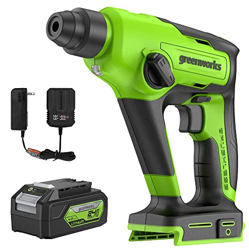 Greenworks 24V Brushless Drill / Driver, 2Ah USB Battery and Charger Included