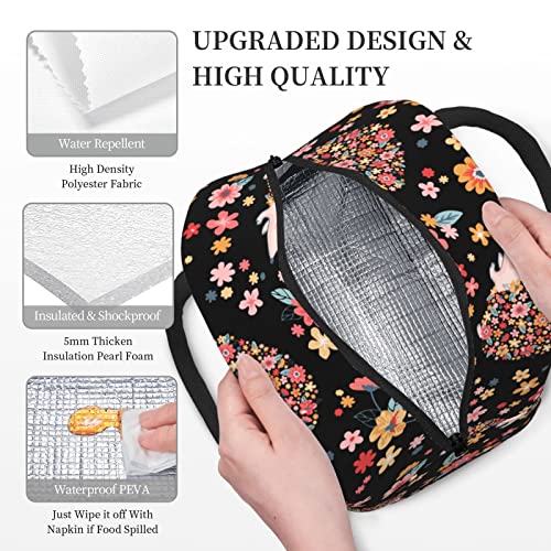 Oplp London Theme Envelopes Symbols Flag Retro Style Lunch Bag Box Meal Prep Insulated Handbag Reusable Lunch Container