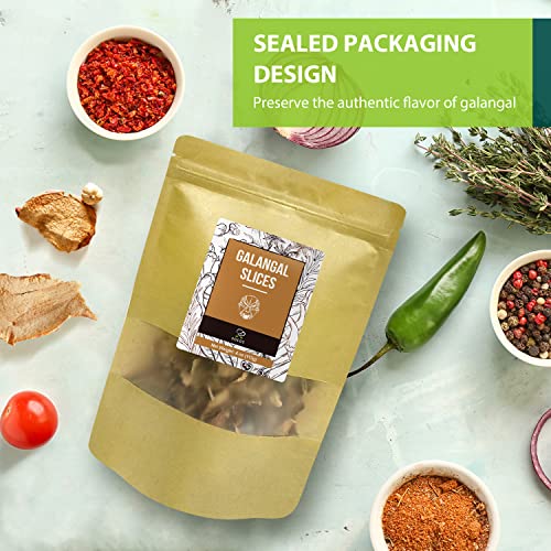Soeos Galangal Slices 4 oz (113g),Galanga,Fresh Galangal,Sliced Galangal Root,Dried Galangal Root,Dried Galanga Bulk,Alpinia Galanga,Pure and Natural Chinese Spice for Tom Yum and Tom Kha Soups