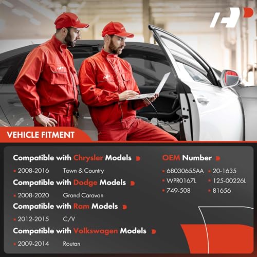 A-Premium Power Electric Window Regulator without Motor Replacement for Town & Country Dodge Grand Caravan Ram C/V Volkswagen Routan 2008-2018 Front Driver Side