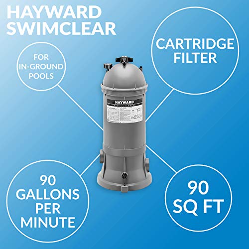 Hayward W3C9002 SwimClear Plus Cartridge Pool Filter, 90 Sq. Ft.