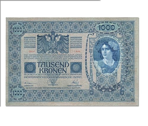 World Paper Money: 10 Languages Banknote Issued by the Austro-Hungarian Empire 1902 - Elevate Your Foreign Currency Collection with Old Banknotes and complete your Album. Certificate of Authenticity