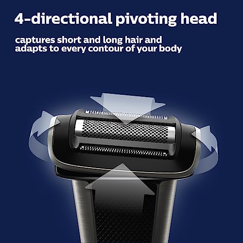 Philips Bodygroom 7000 Series, Showerproof Groin and Body Trimmer for Men, Precise Body Grooming, Adjustable Comb, Safe Even Below The Belt, 80 Min. Runtime, Model BG7040/42