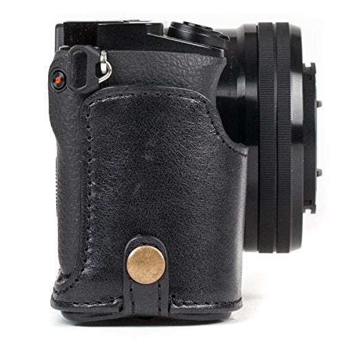 MegaGear MG1236 Sony Alpha A6500 (16-50 mm) Ever Ready Genuine Leather Camera Case & Strap with Battery Access, Black