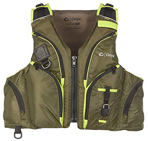 ONYX Pike All Adventure Paddle Sports Life Jacket, Green, S/M