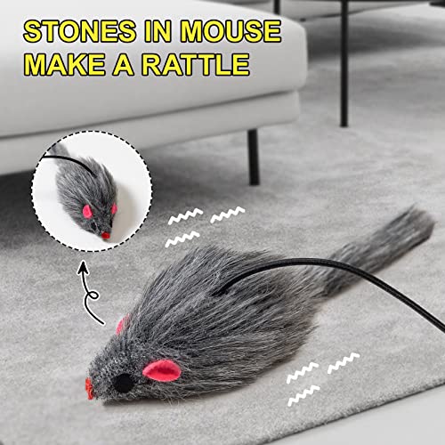 MintCat 2PCS Door Hanging Cat Toy, Interactive Cat Toys for Bored Indoor Adult Cats, Home Alone Cat Toys Self Play, Cat Door Toy with Adhesive Hooks, Cat Exercise Stimulation Kitten Toys with Mouse