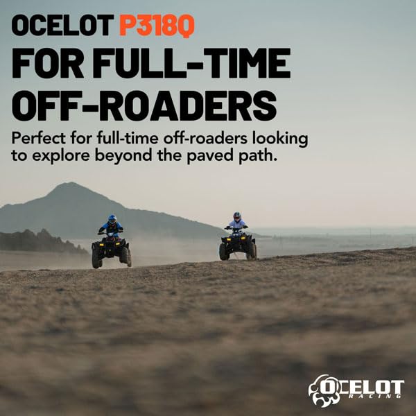 Ocelot 25x12x9 ATV/UTV Tire with Non-Directional Tread, Self-Cleaning Lug Design, Great Flotation - 25-Inch