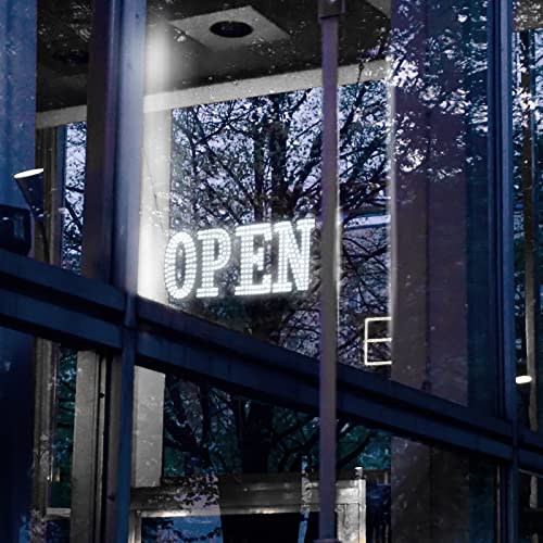 30"x10" Large LED Open Signs for Business, Unique Design Super Bright Open Sign with Hanging Installation, High Visibility Open Sign for Stores Bar Hotel Retail Shops Window Salon Restaurant Office