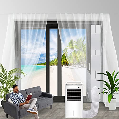 SunDiao Portable Air Conditioner Window Kit, Upgrade Portable AC Window kit, Window Vent Kit with 2pack 3m seal, Sliding AC Vent Kit for Exhaust Hose (5.9"/15cm)