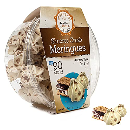 Krunchy Melts Original Meringue Cookies | Salted Caramel Flavor | Only 90 Calories Per Serving | Low Fat, Gluten Free, Dairy Free (4 Oz)