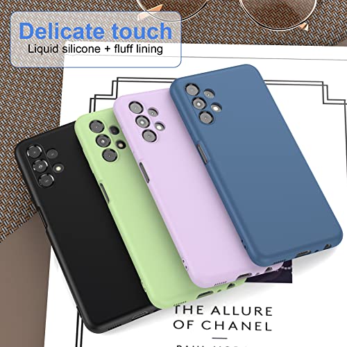 Foluu Silicone Case for Samsung Galaxy A55 5G, Liquid Gel Rubber Bumper Case with Soft Microfiber Lining Cushion Slim Hard Shell Shockproof Protective Cover for Samsung Galaxy A55 5G 2024 (Black)