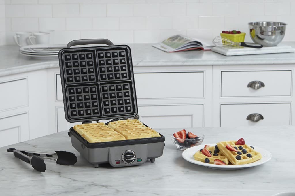 Cuisinart WAF-300P1 Belgian Waffle Maker with Pancake Plates, Brushed Stainless