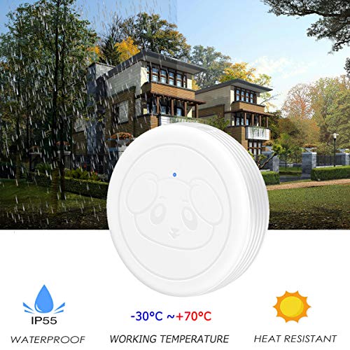 EverNary Dog Door Bell,Smart Wireless Dog Doorbells for Potty Training, Dog Bells with Waterproof Touch Button, Door Bell for Dogs to Go Outside (1 Receiver and 1 Transmitter), White