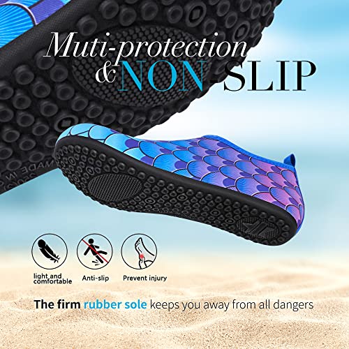 Homitem Water Shoes for Women Men Kids Toddler Aqua Socks Slip On Barefoot Swim Quick Dry Beach Pool Water Park Cruise Trip Accessories Must Haves Yoga Volleyball Sport Camp Kayak Dive Surf