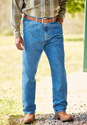 Wrangler mens Trail Trekker Relaxed Fit jeans, Stonewashed, 44W x 30L US