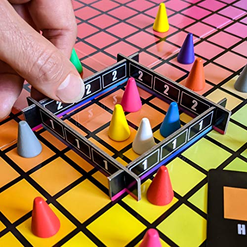 HUES and CUES - Vibrant Color Guessing Board Game for 3-10 Players Ages 8+, Connect Clues and Guess from 480 Color Squares