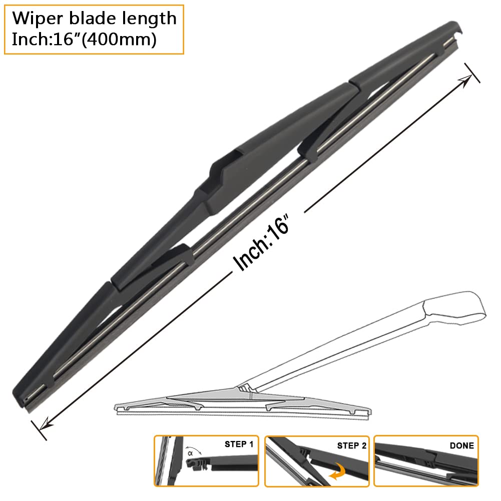 AUTOBOO Replacement for Toyota Prius Windshield Wiper Blade with Rear 2016 2017 2018 2019 2020 28"+16"+16inch