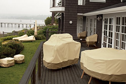 Classic Accessories Veranda Water-Resistant 32 Inch Round Stand-Up Patio Heater With Table Cover, Outdoor Table Cover