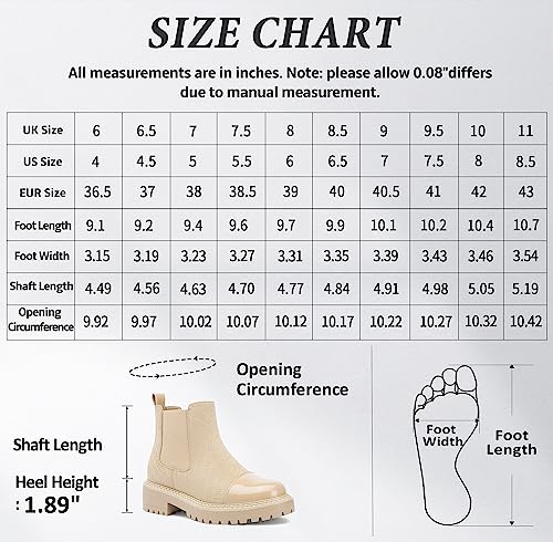 Jeossy Women's Comfortable 9619 Ankle Boots,Low Heel Chelsea Booties,Black,Size 7M US-Elastic Side(DJY9619 Black 07)
