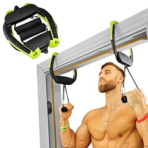 Portable Pull Up Bar,2-generation upgraded version with bearings,doorway pull-up bar installed in just 8 seconds, suitable for home and travel workouts.