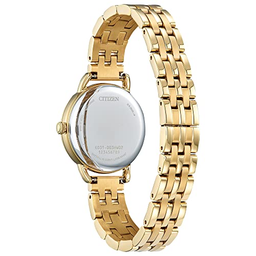 Citizen Ladies' Eco-Drive Classic Watch in Gold-Tone Stainless Steel, Silver-Tone Dial