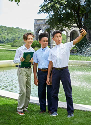 French Toast Boys' Big Pull-On Relaxed Fit School Uniform Pant (Standard & Husky), Black, 12